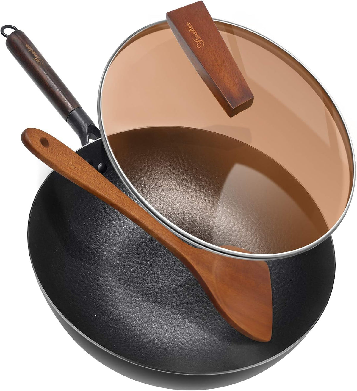 12.5 Inch Cast Iron Stir Fry Pan D1410