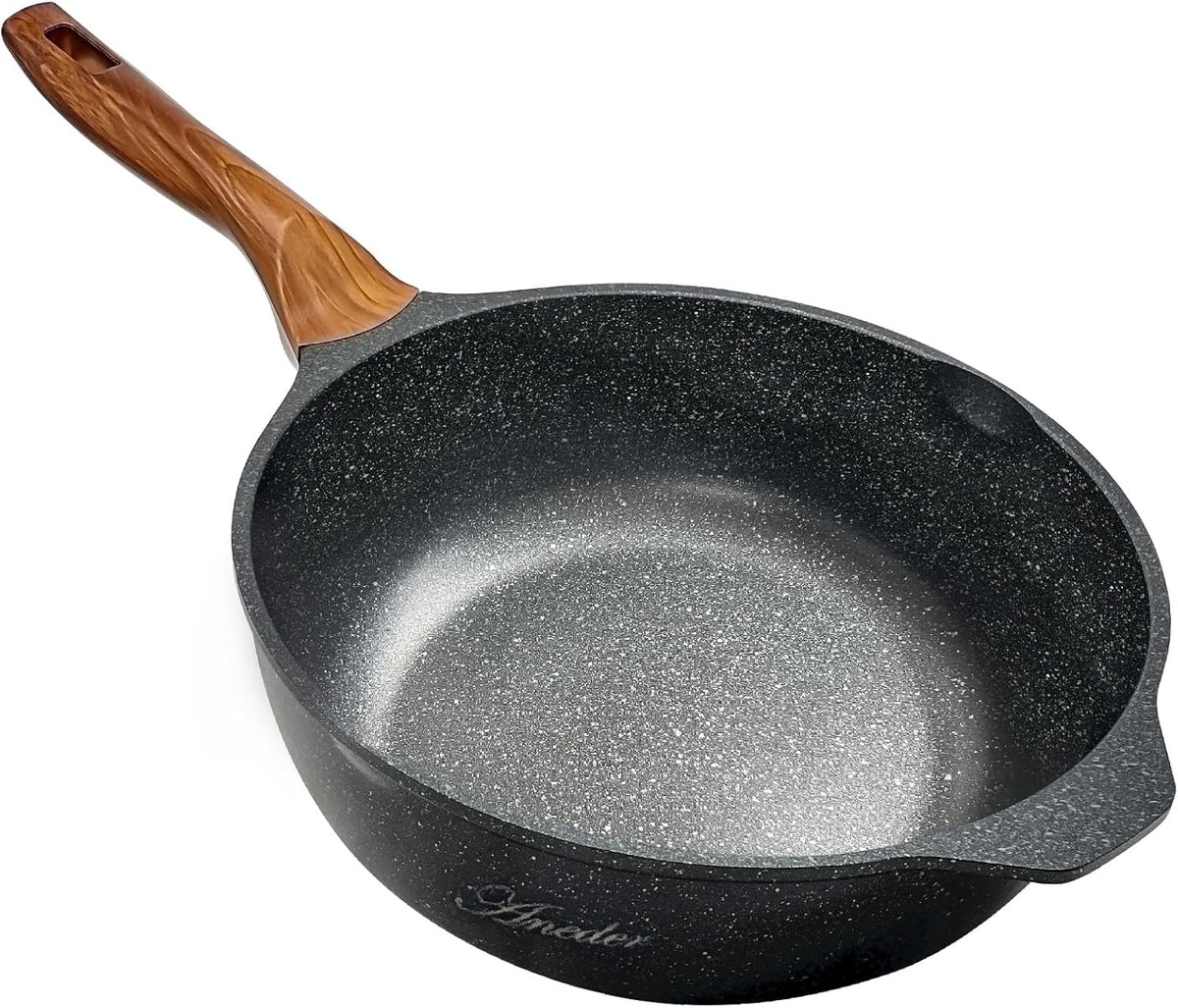 12.5 Inch Cast Iron Stir Fry Pan D1410