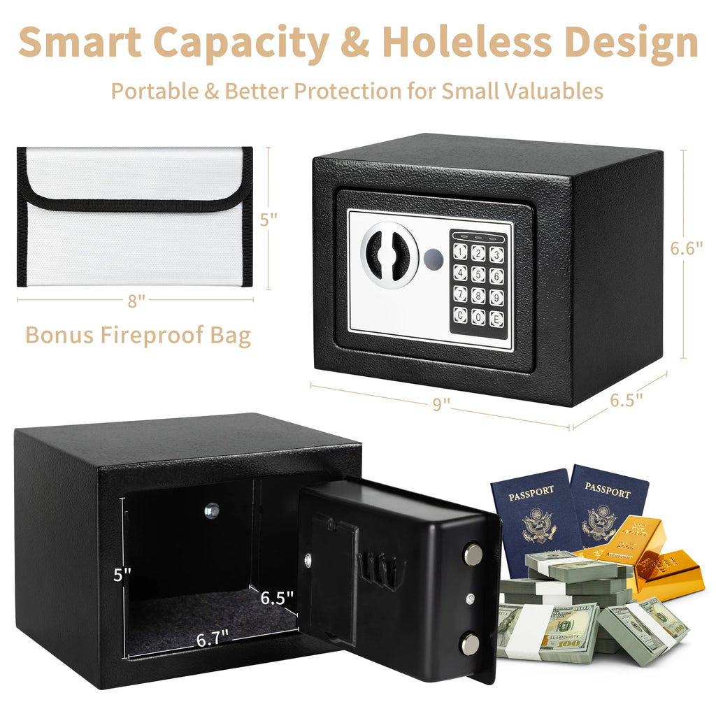 0.2 Cubic Feet Electronic Digital Steel Safe Box Z672