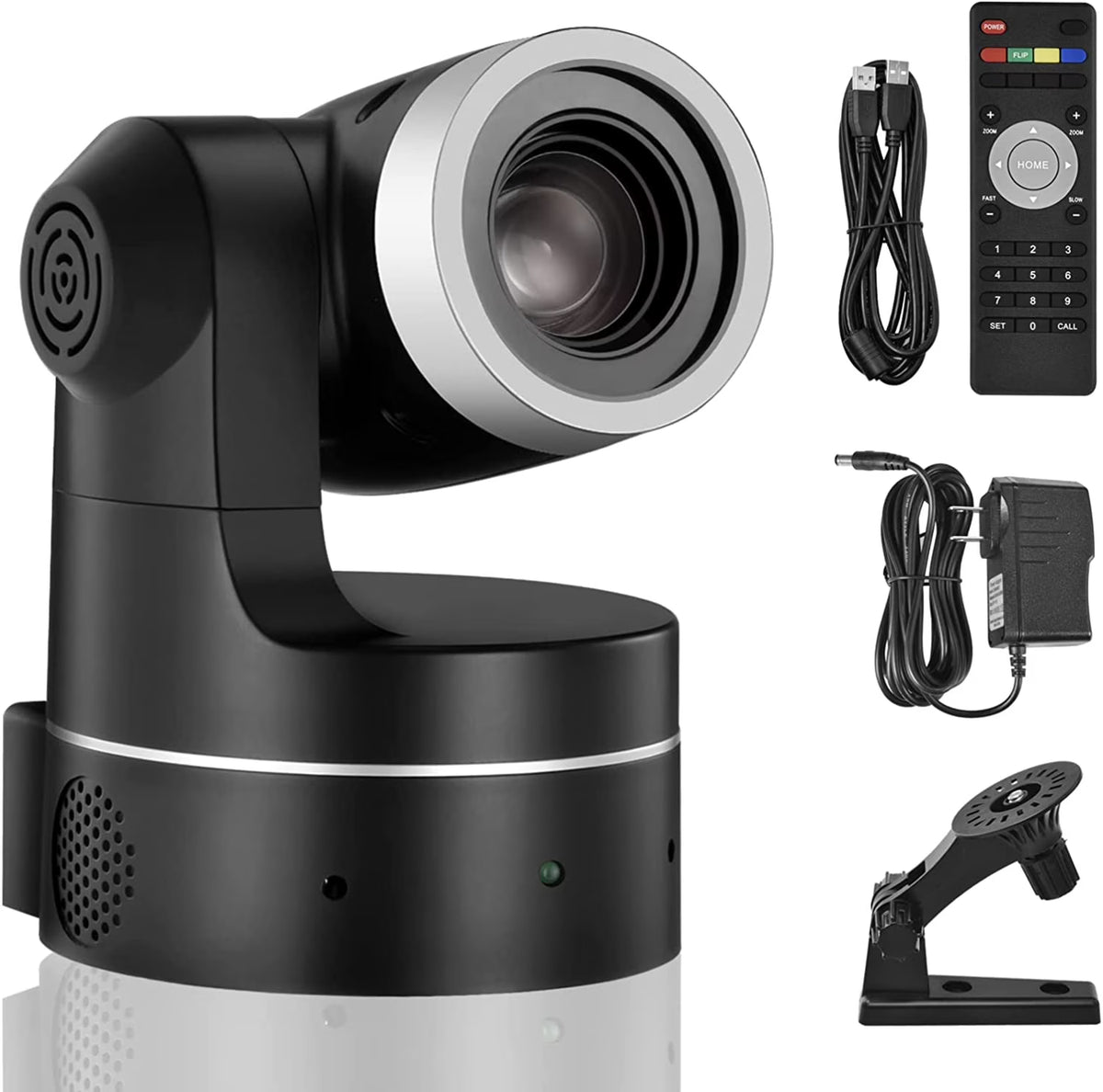 10x Optical Zoom USB PTZ Camera 1080P 30FPS Webcam (Black) O973