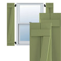 Moss Green PVC Board and Batten Shutters (Per Pair) R410