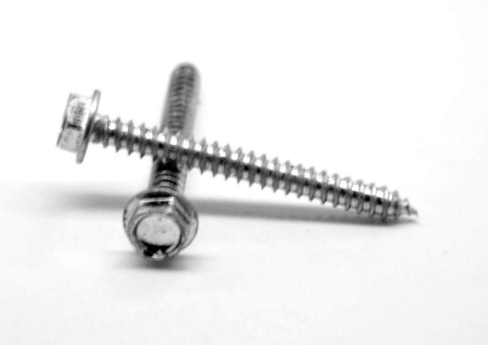 10-12 x 1 1/2 x 22 Sheet Metal Screw Hex Washer Head Type A Low Carbon Steel Zinc Plated Pk 1750 K920