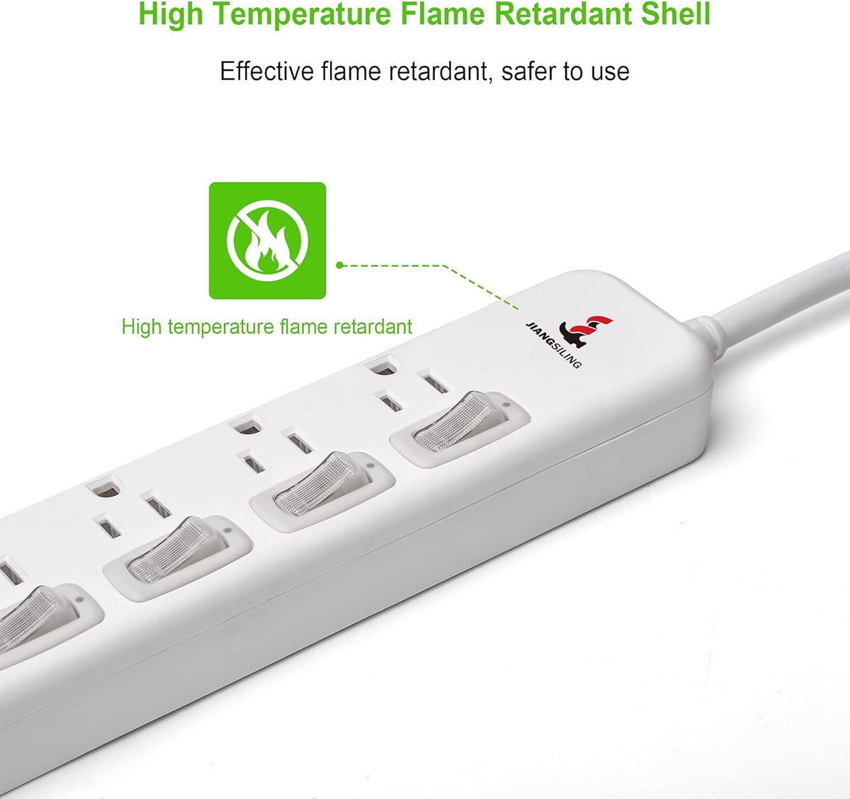 12 Pack Surge Protector Power Strip with Individual Switch V6073