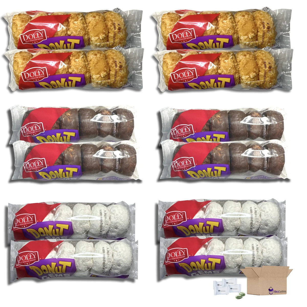 12 Packs (72 Donuts) Mini Donuts Variety Pack I56224