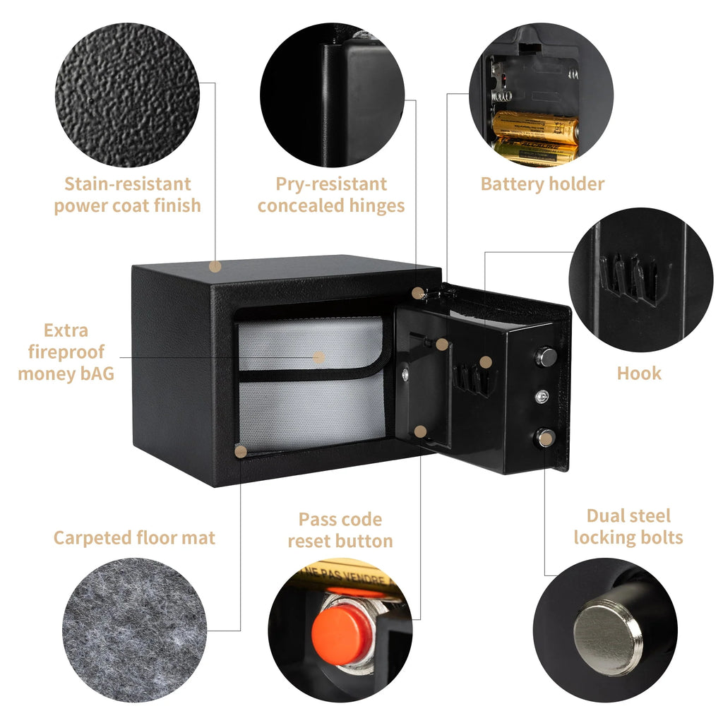 0.2 Cubic Feet Electronic Digital Steel Safe Box Z672