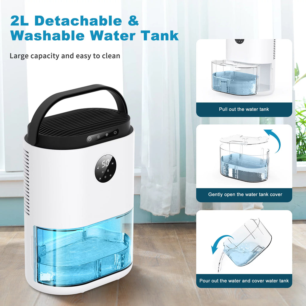 Dehumidifier with Humidify Control, 77.5 oz, 480 Sq. ft., White S551026