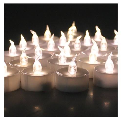100 Battery Operated LED Warm White Tea Light Candle D964412