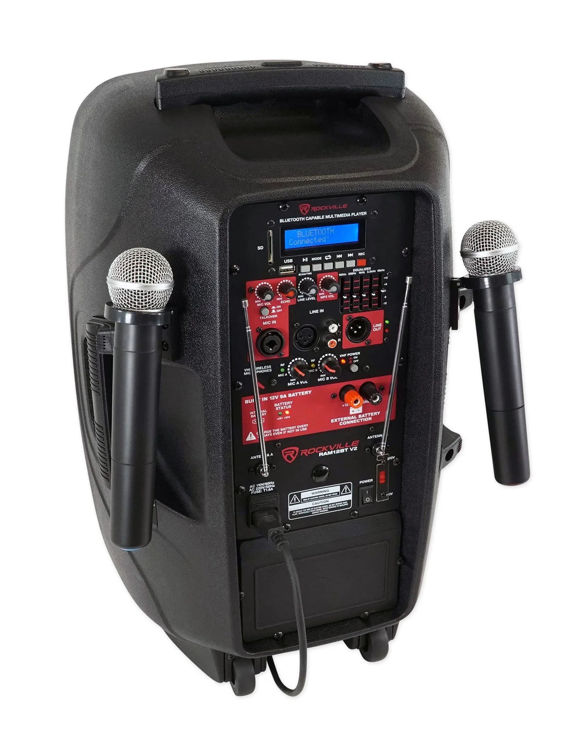 12" Rechargeable Powered 600W DJ PA Speaker with Bluetooth R1946