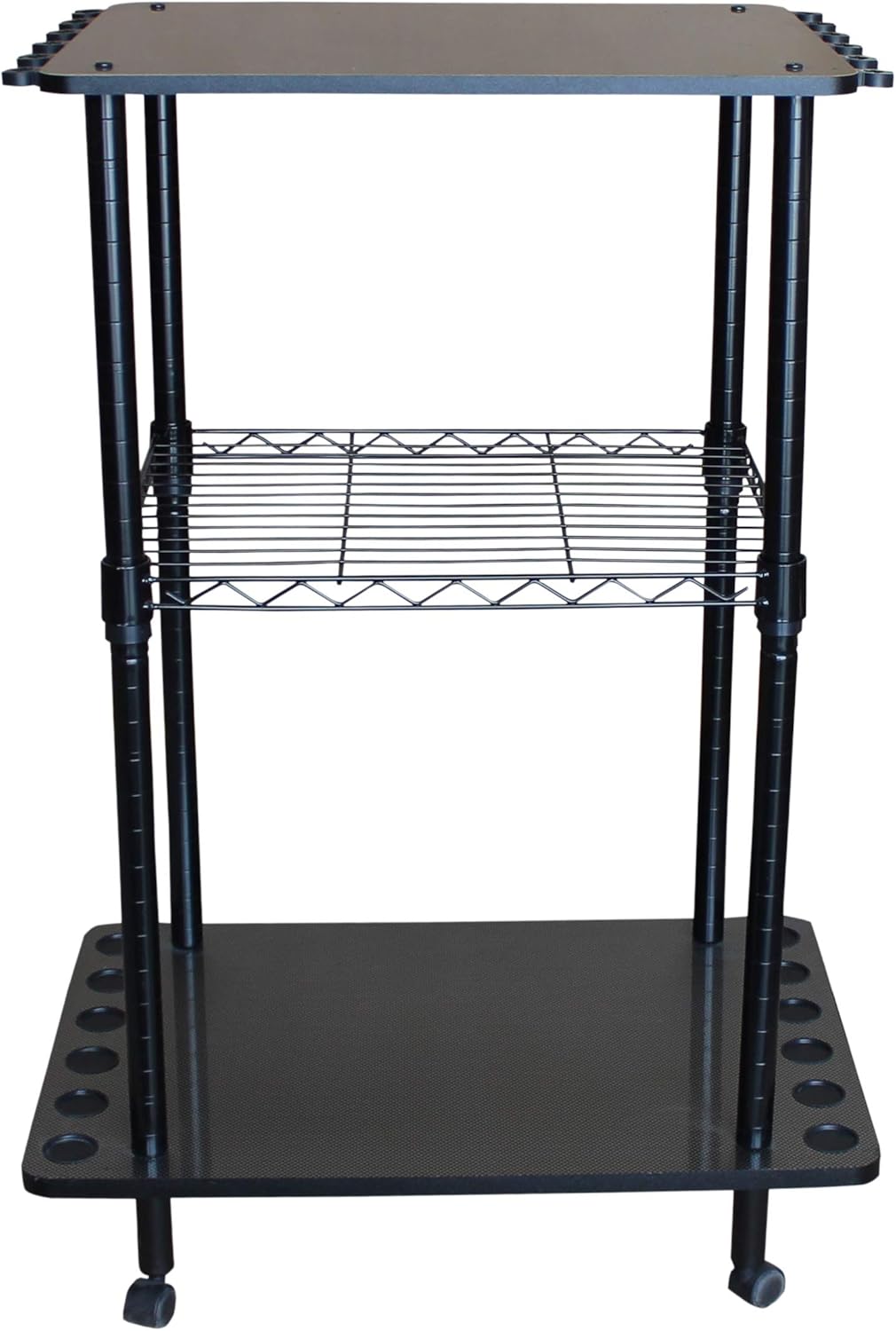 12 Fishing Rod Tackle Cart, Black, Pack of 2 L7216