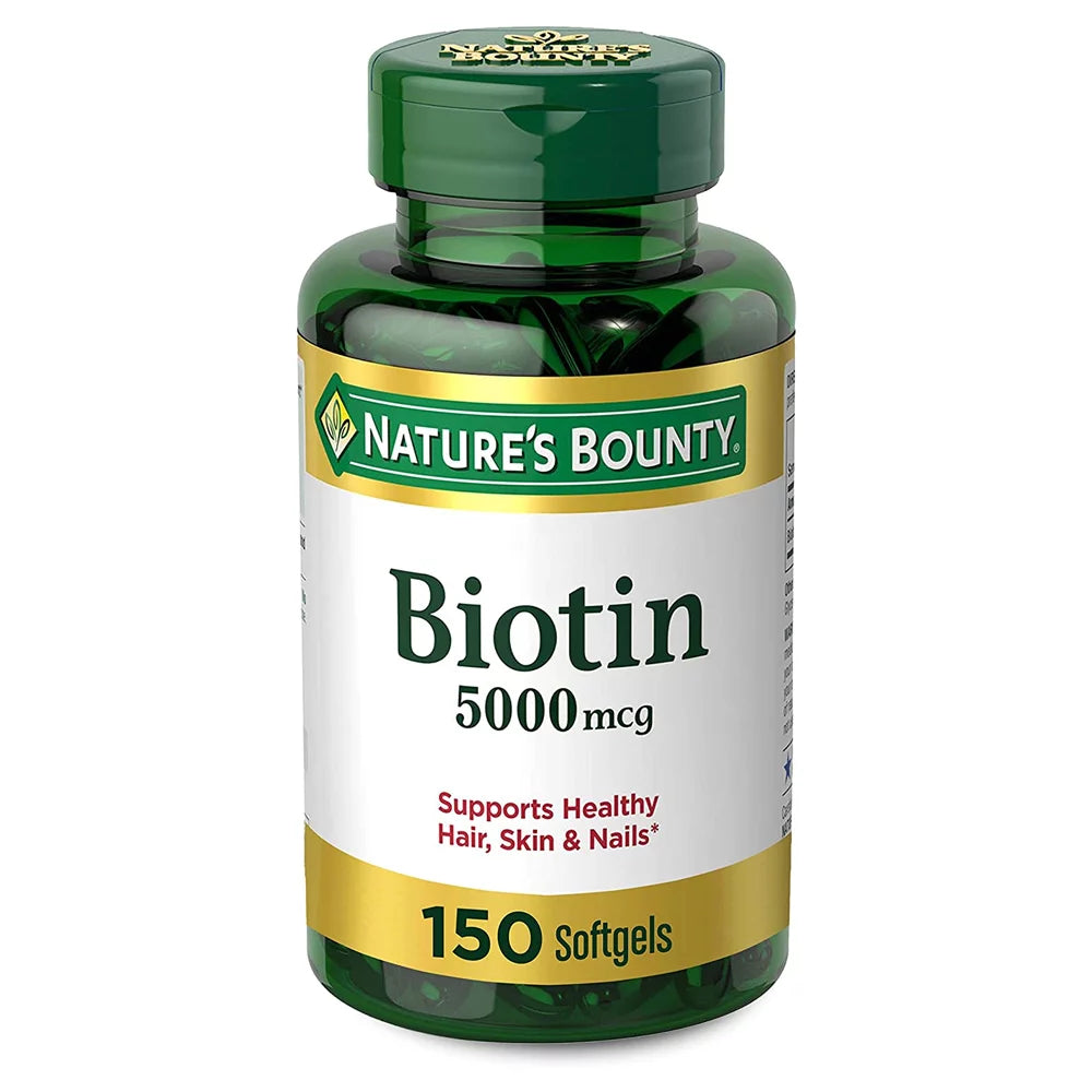 5000 mcg Biotin Vitamin Supplement Softgels Pack of 3 J11743