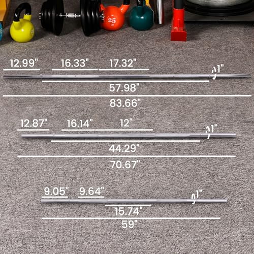 1 Inch Barbell Bar 300 Pound Capacity Y27228