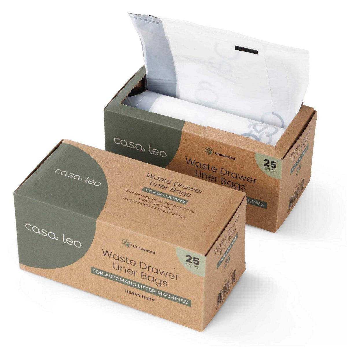 Self-Cleaning Drawstring Waste Drawer Box Liners W3158