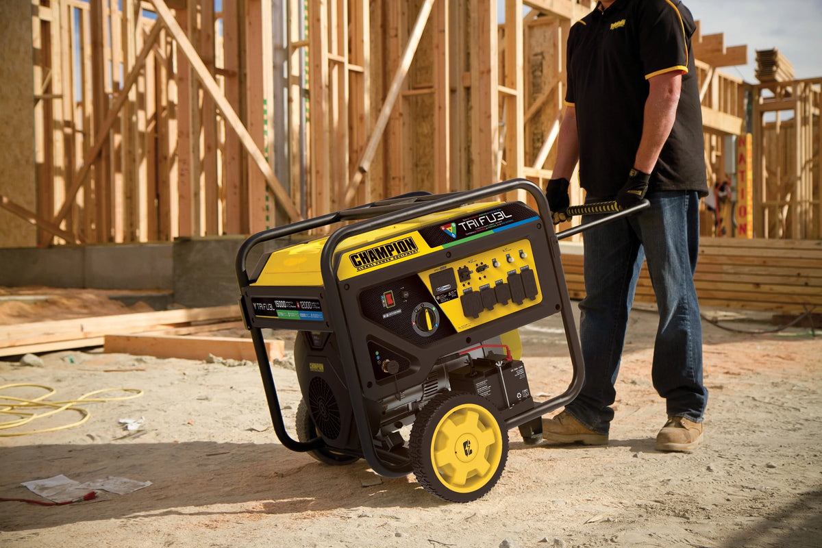 12,000-Watt Tri-Fuel Portable Generator with Electric Start L98969