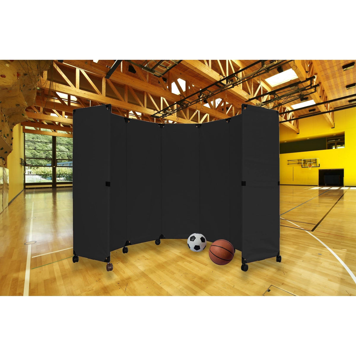 Beige Folding Portable Partition A853265