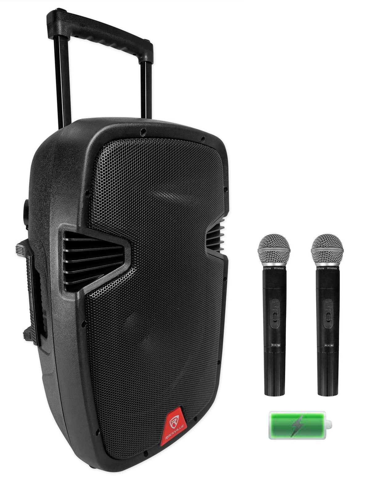 12" Rechargeable Powered 600W DJ PA Speaker with Bluetooth R1946