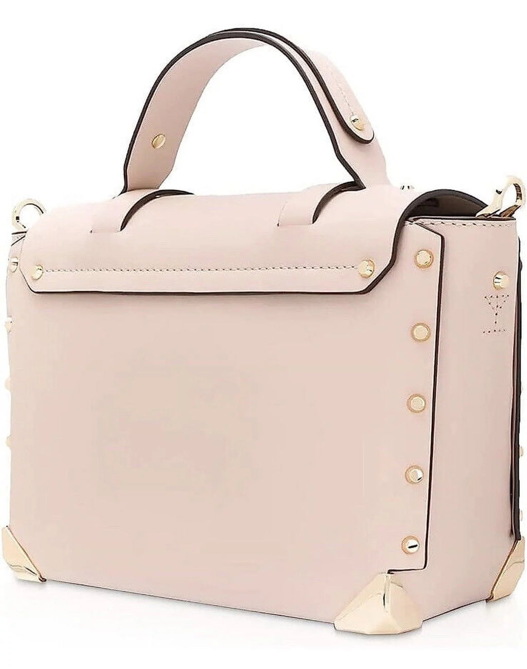 Powder Blush Leather Satchel Handbag T923