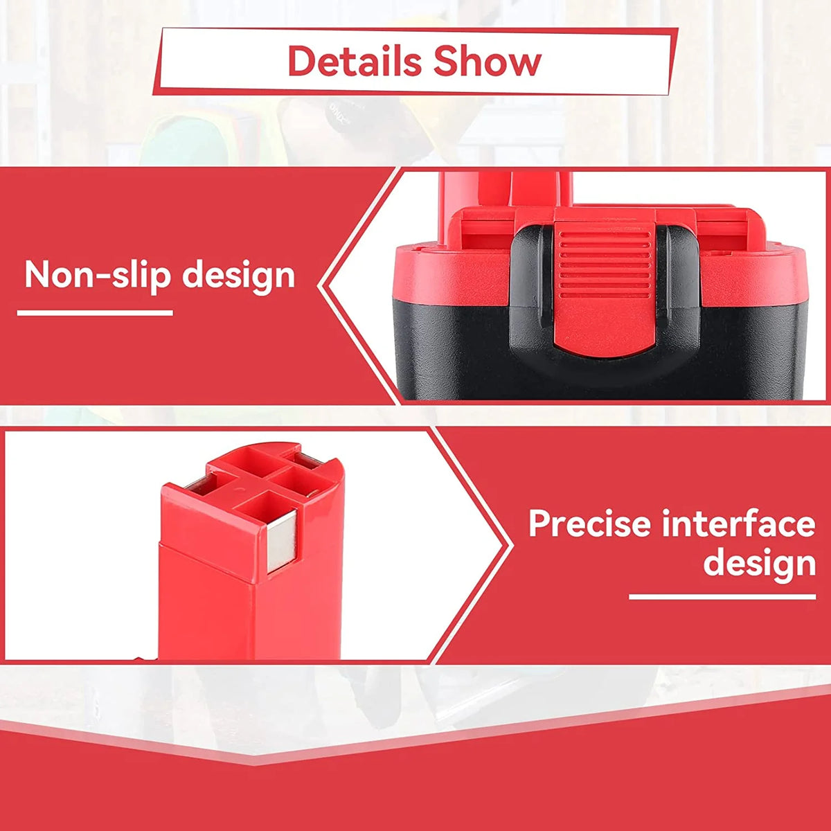 2Pack 4.6Ah 14.4V Replacement NI-MH Battery for Cordless Power Tools H2404