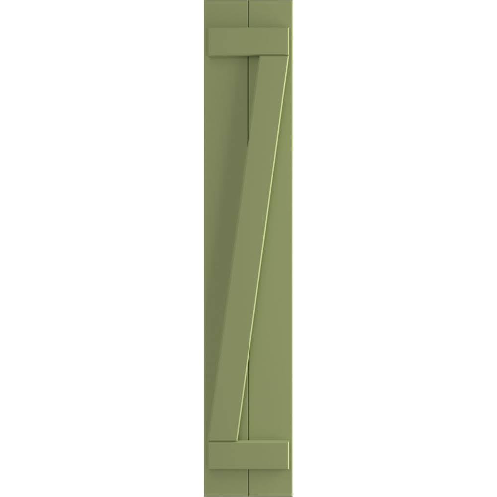 Moss Green PVC Board and Batten Shutters (Per Pair) R410