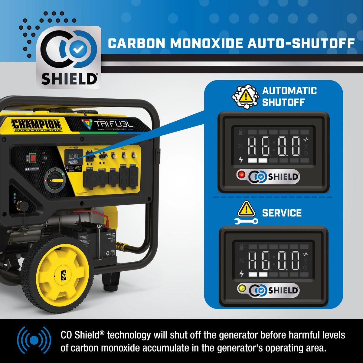 12,000-Watt Tri-Fuel Portable Generator with Electric Start L98969