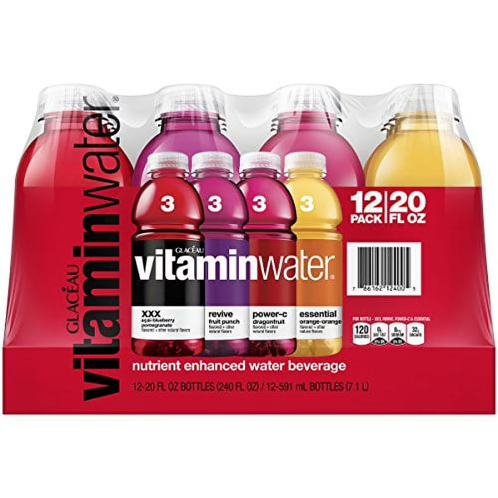 12 Pack 20 fl oz Vitaminwater Variety Pack X85290