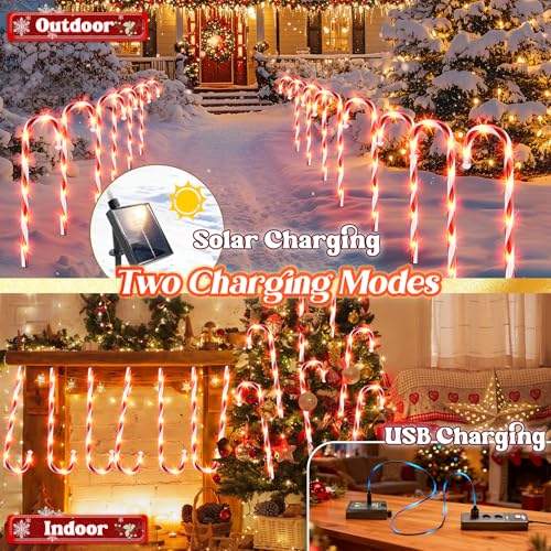 12 Pack Red Candy Cane Pathway Lights C85050