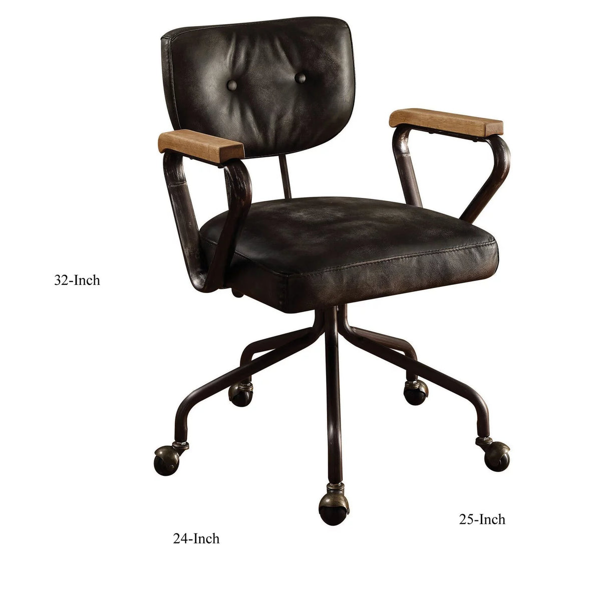 Black Metal & Leather Executive Office Chair C629764