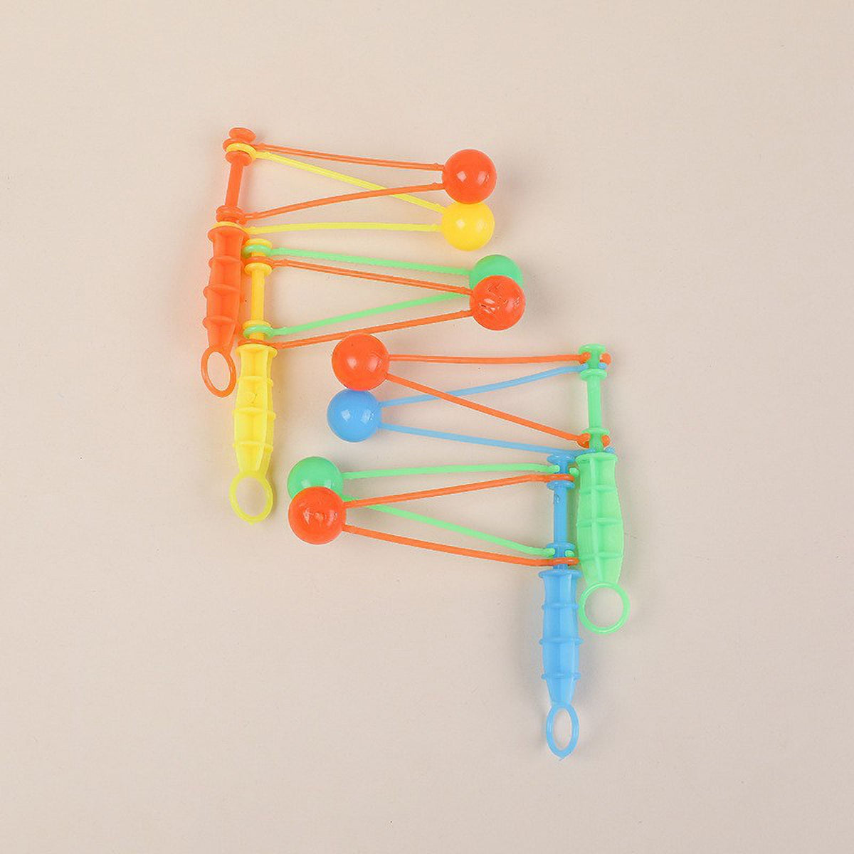 30 Pcs Plastic Hand Cranked Bumper Ball Toy F728