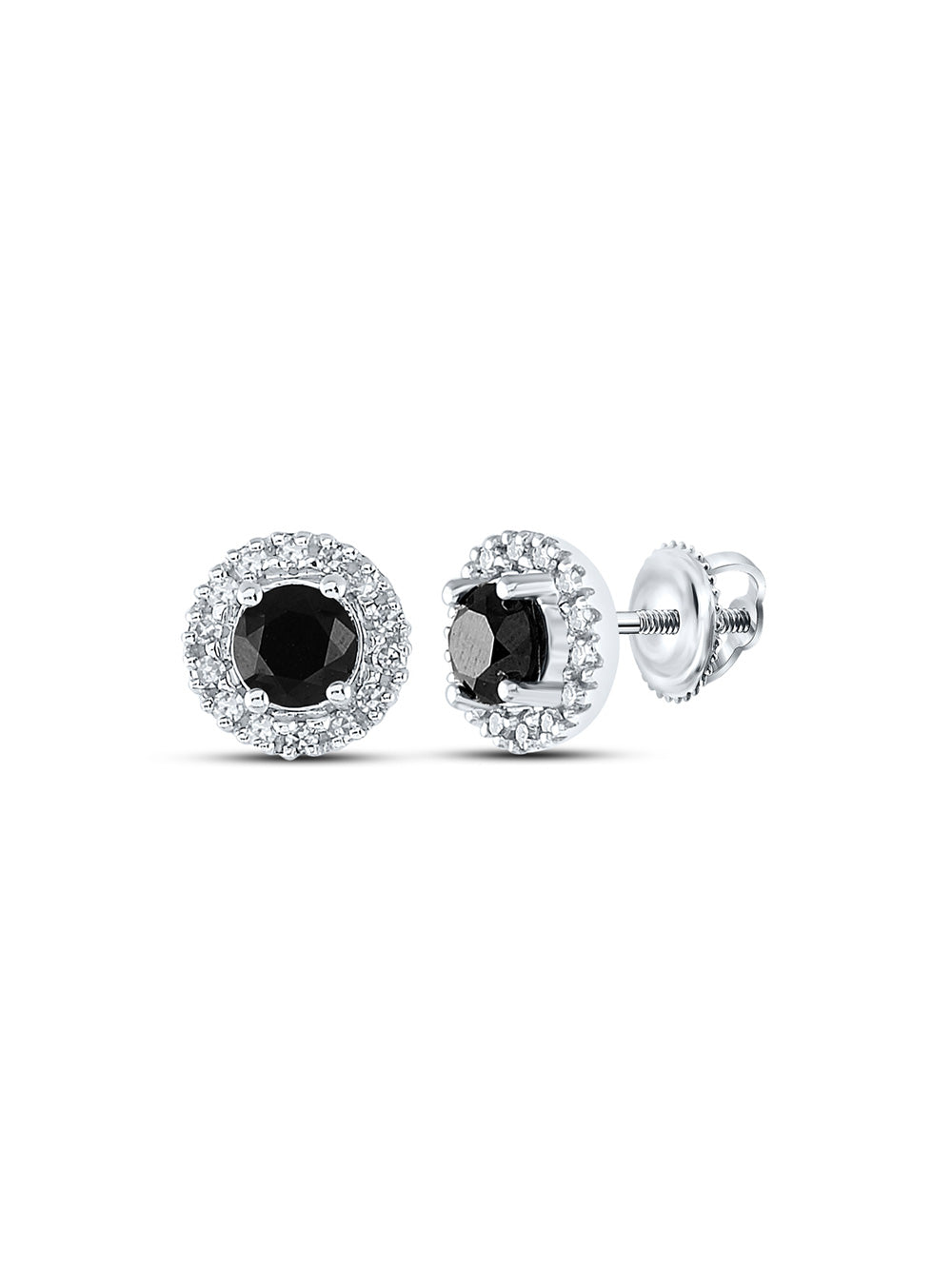 10kt White Gold Diamond Stud Earrings 1 Cttw H734