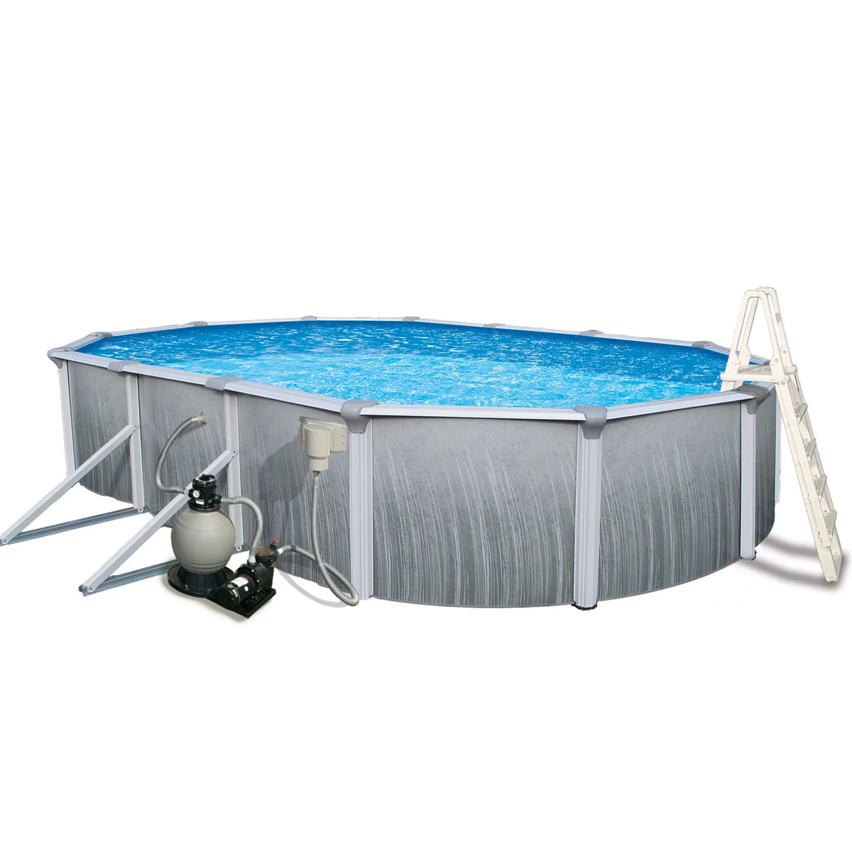 12-ft x 24-ft Oval 52-in Deep Metal Wall Swimming Pool Y7162