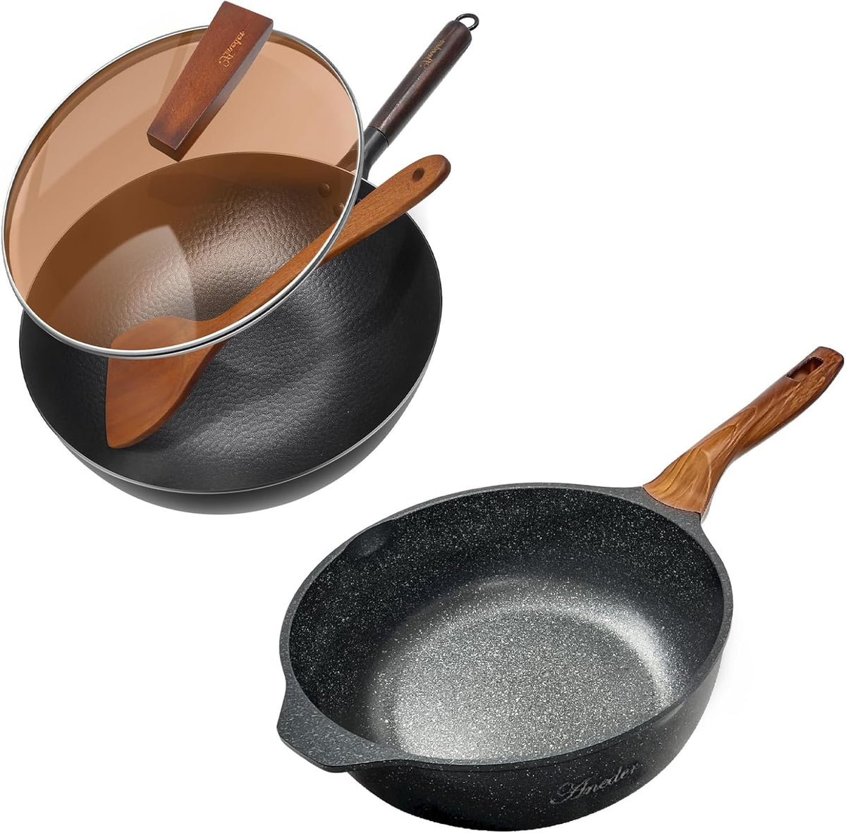 12.5 Inch Cast Iron Stir Fry Pan D1410
