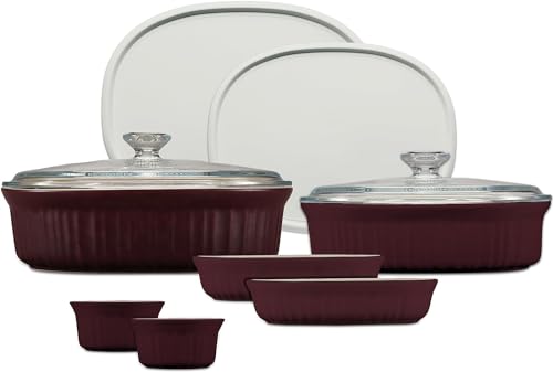 10-Piece Ceramic Bakeware Set with Lids C6512