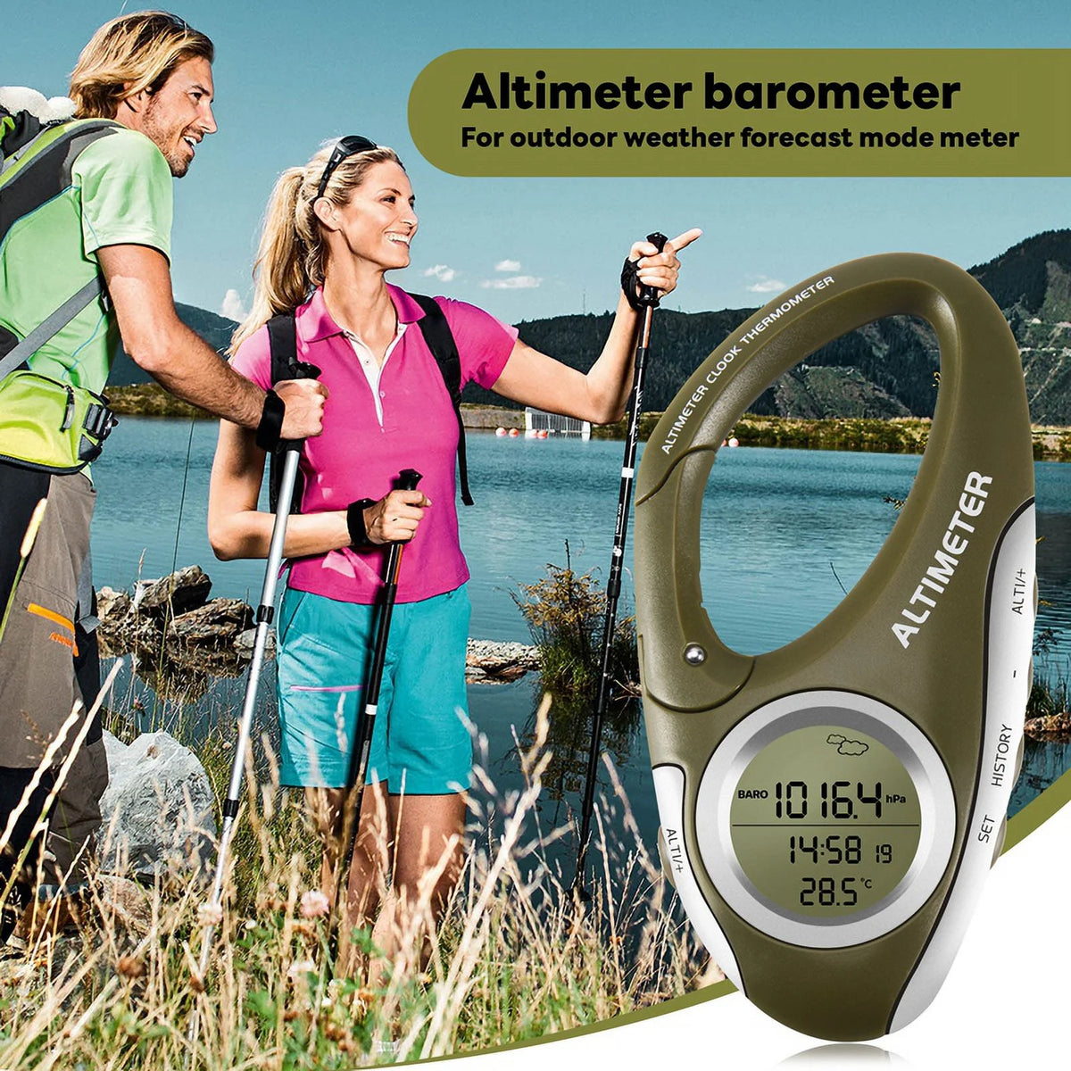 Outdoor Handheld Altimeter Thermometer Z322603