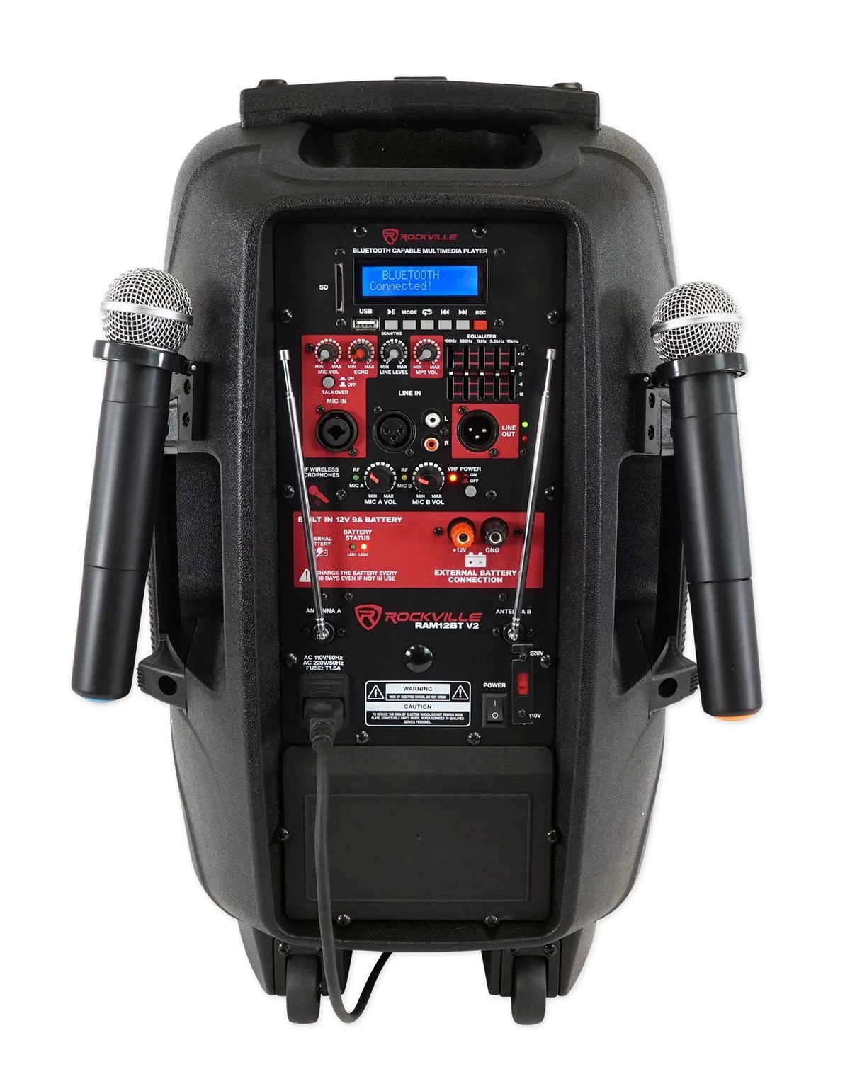 12" Rechargeable Powered 600W DJ PA Speaker with Bluetooth R1946