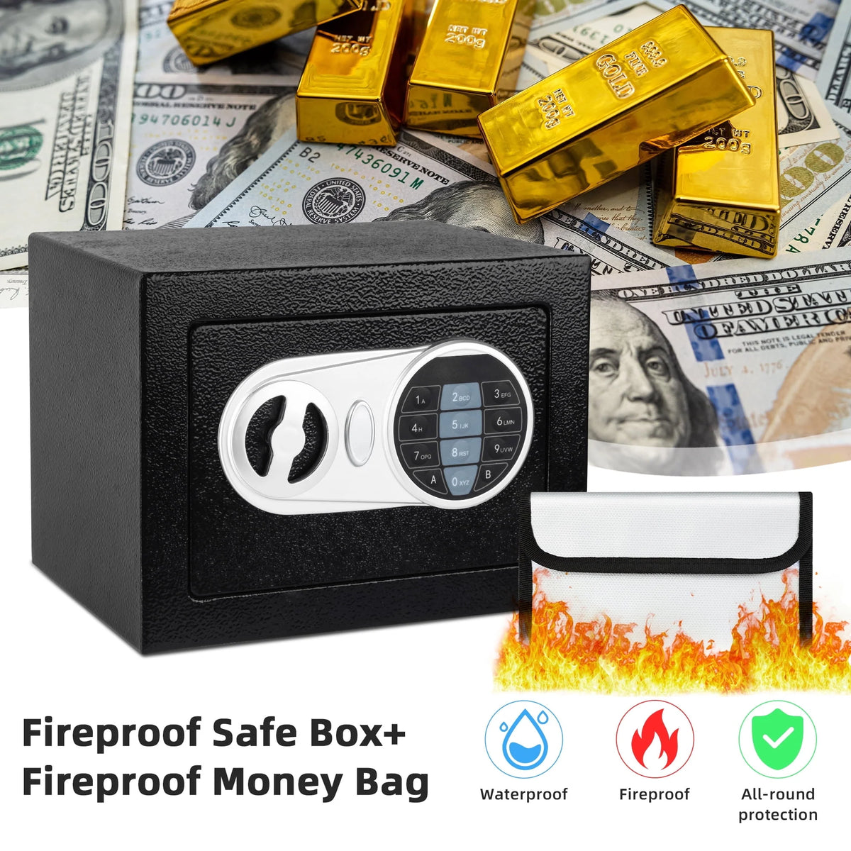 0.2 Cubic Feet Electronic Digital Steel Safe Box Z672