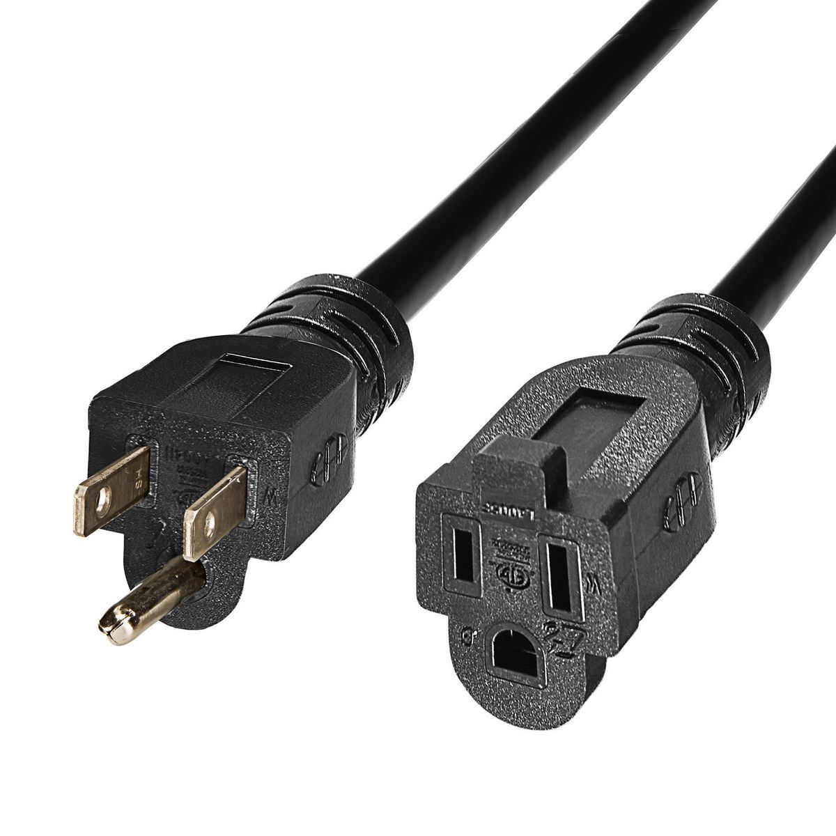 15 ft. 16/3 Gauge Indoor/Outdoor Extension Cord, Black S482486