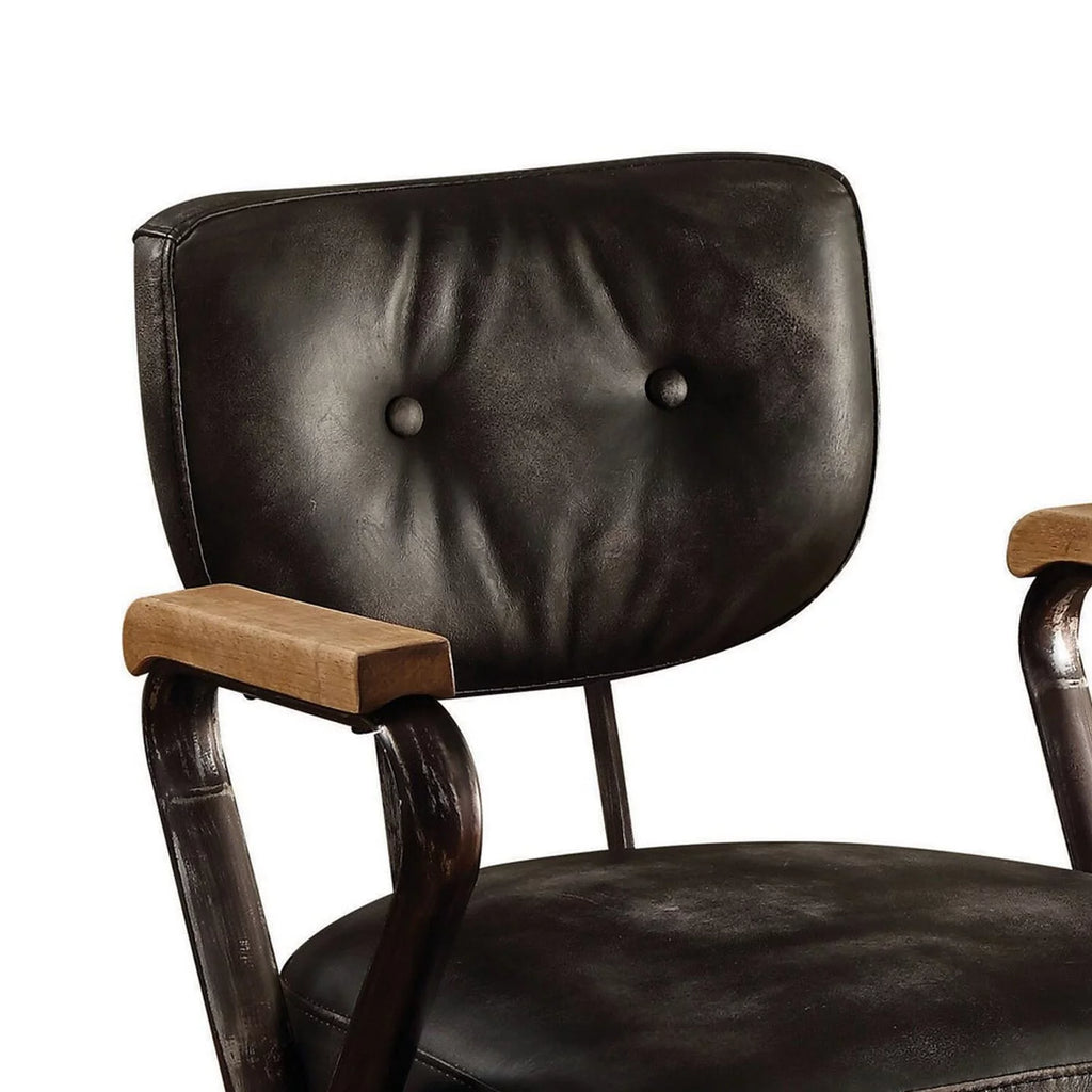 Black Metal & Leather Executive Office Chair C629764