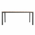 Aluminum and Wood Rectangular Dining Table J34075