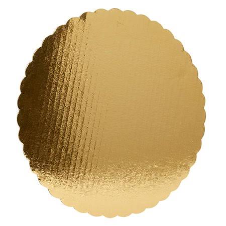 Gold Scalloped Cake Circle 12 inch, Quantity: 100 A4716