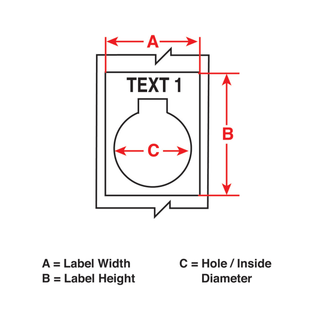 1.5 in H x 1.2 in W Label R307