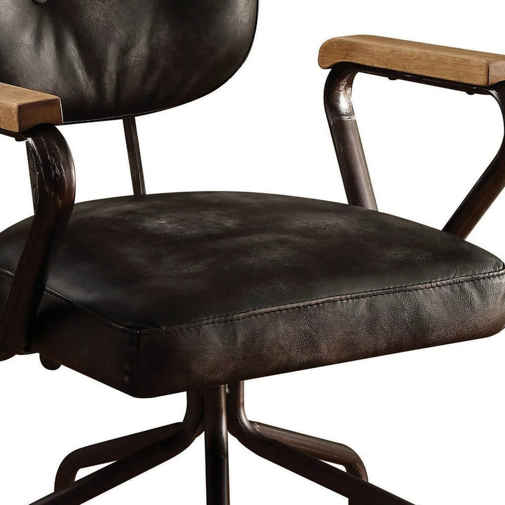 Black Metal & Leather Executive Office Chair C629764