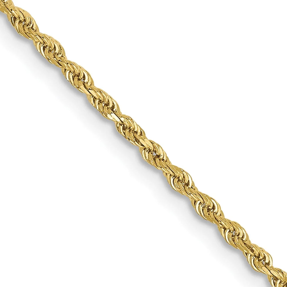 10 Karat Yellow Gold 1.5mm Rope Chain L31506