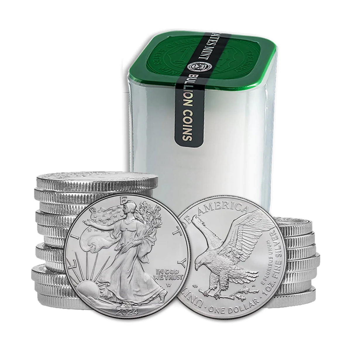 1 oz American Silver Eagle Coin Tube of 20 Coins U54547